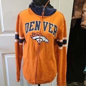 NFL Team Apparel Youth Hoodie in Vibrant Orange